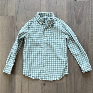 Green Gingham Button Down Shirt